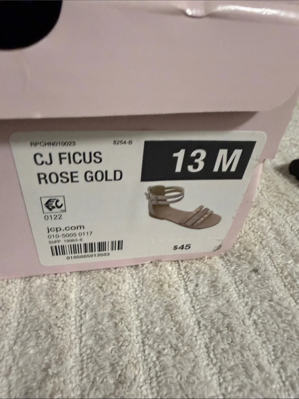 CJ Ficus Kids Rose Gold Strappy Sandals